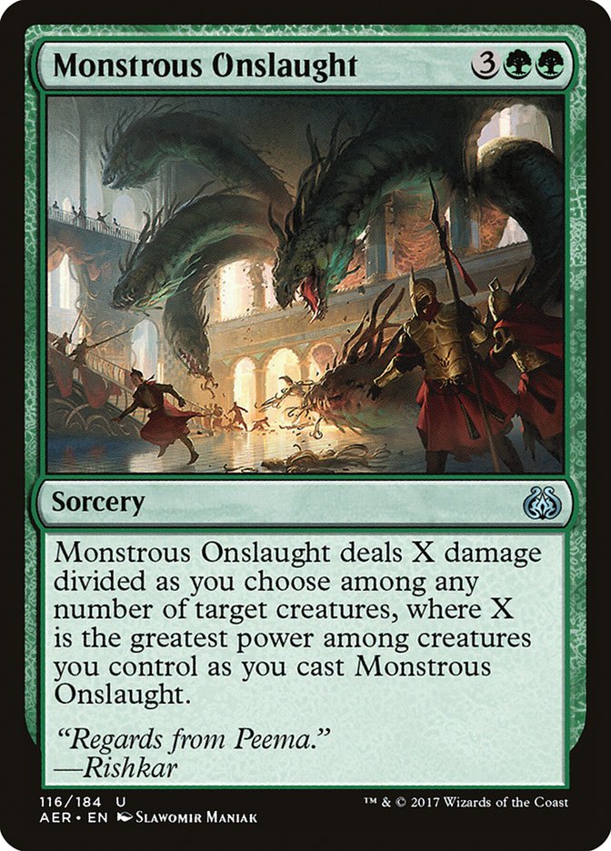 Monstrous Onslaught [Aether Revolt] | Grognard Games