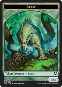 Beast (013) // Plant Double-sided Token [Commander 2018 Tokens] | Grognard Games