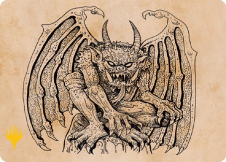 Cloister Gargoyle (Showcase) Art Card (Gold-Stamped Signature) [Dungeons & Dragons: Adventures in the Forgotten Realms Art Series] | Grognard Games