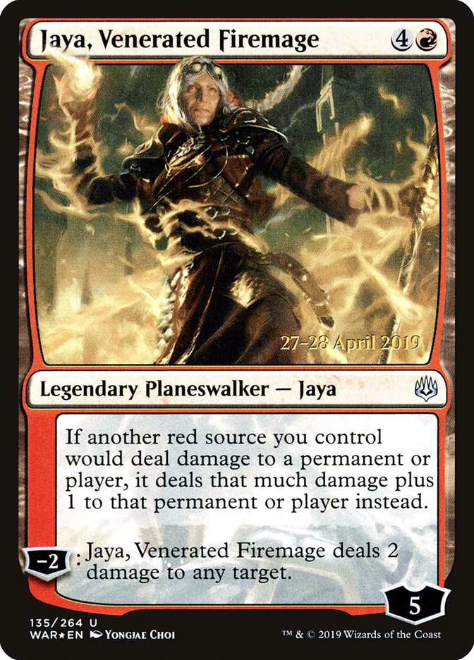 Jaya, Venerated Firemage  [War of the Spark Prerelease Promos] | Grognard Games