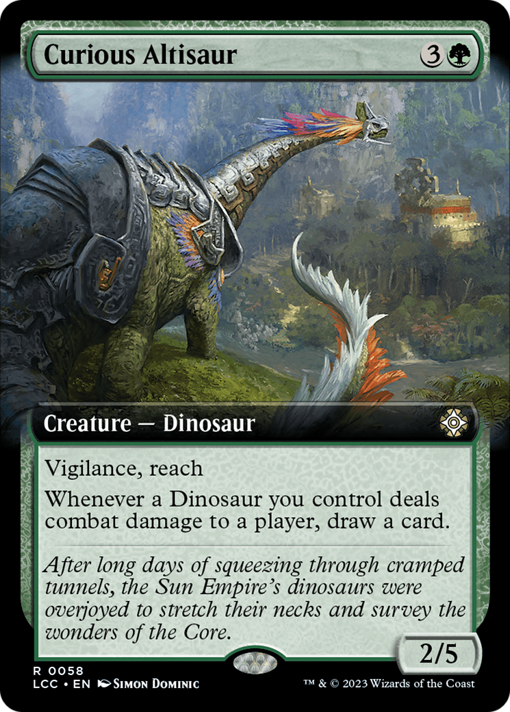 Curious Altisaur (Extended Art) [The Lost Caverns of Ixalan Commander] | Grognard Games