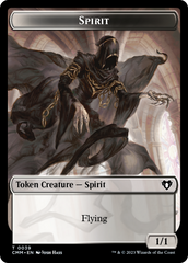 Spirit (0039) // Spider Double-Sided Token [Commander Masters Tokens] | Grognard Games