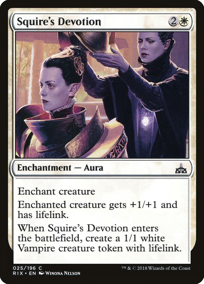 Squire's Devotion [Rivals of Ixalan] | Grognard Games