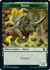 Rhino // Wolf Double-sided Token [Innistrad: Midnight Hunt Commander] | Grognard Games