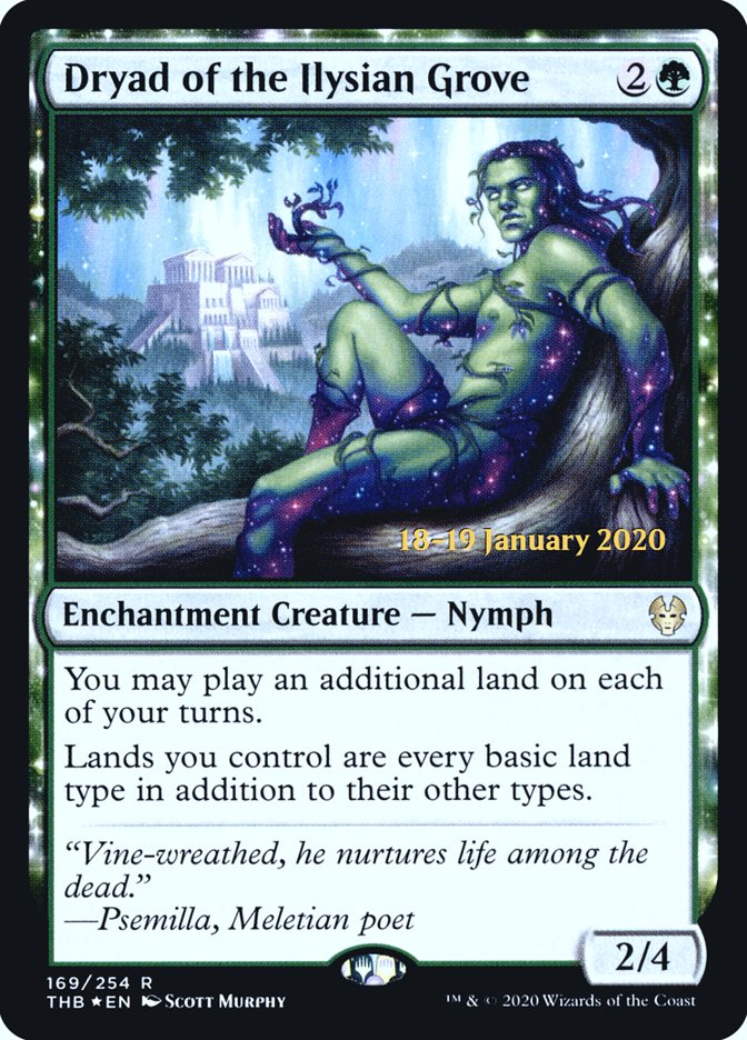 Dryad of the Ilysian Grove [Theros Beyond Death Prerelease Promos] | Grognard Games