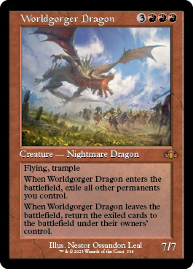 Worldgorger Dragon (Retro) [Dominaria Remastered] | Grognard Games