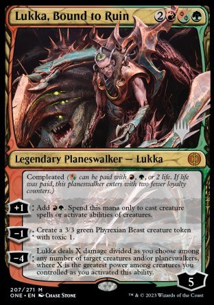 Lukka, Bound to Ruin (Promo Pack) [Phyrexia: All Will Be One Promos] | Grognard Games