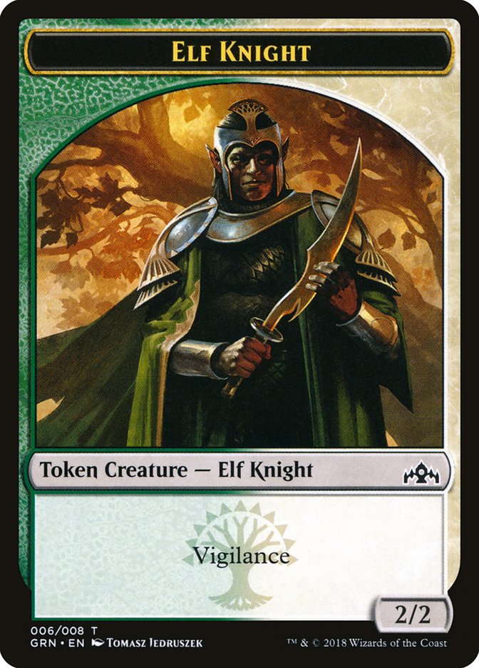 Elf Knight [Guilds of Ravnica Tokens] | Grognard Games