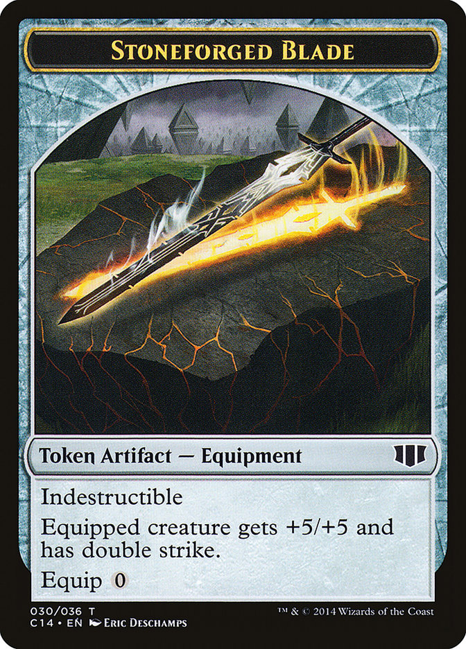 Stoneforged Blade // Germ Double-sided Token [Commander 2014 Tokens] | Grognard Games