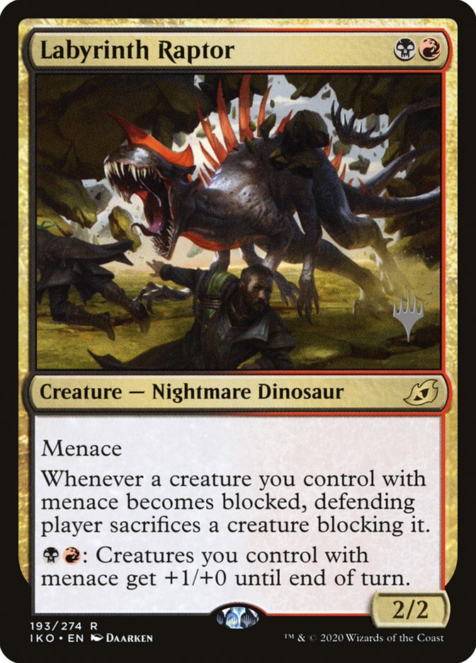 Labyrinth Raptor (Promo Pack) [Ikoria: Lair of Behemoths Promos] | Grognard Games