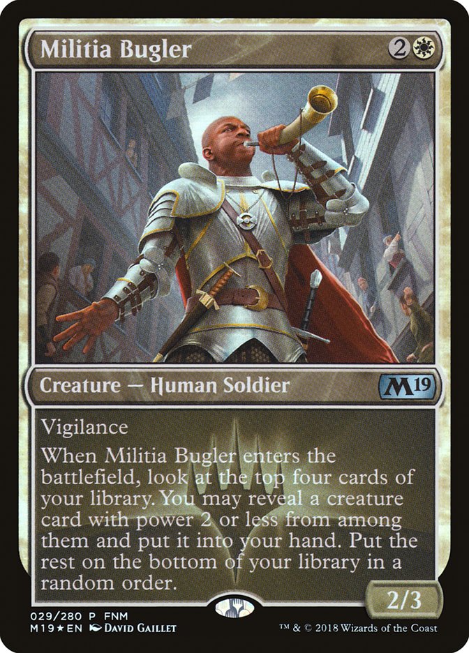 Militia Bugler (FNM) [Core Set 2019 Promos] | Grognard Games