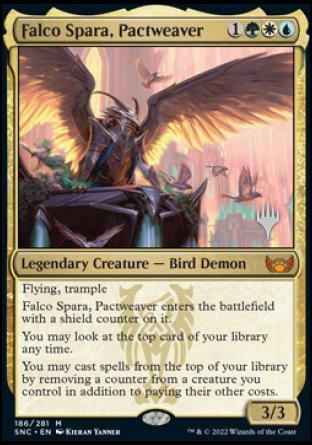 Falco Spara, Pactweaver (Promo Pack) [Streets of New Capenna Promos] | Grognard Games