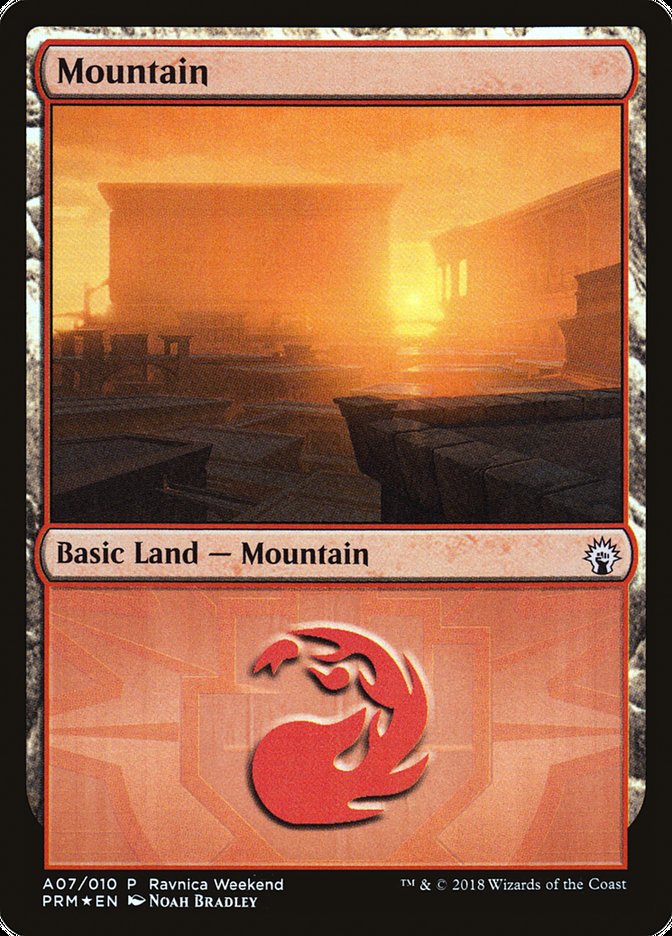 Mountain (A07) [Guilds of Ravnica Ravnica Weekend] | Grognard Games