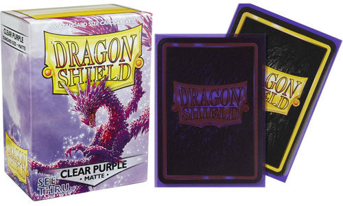 Dragon Shield clear Matte Purple | Grognard Games