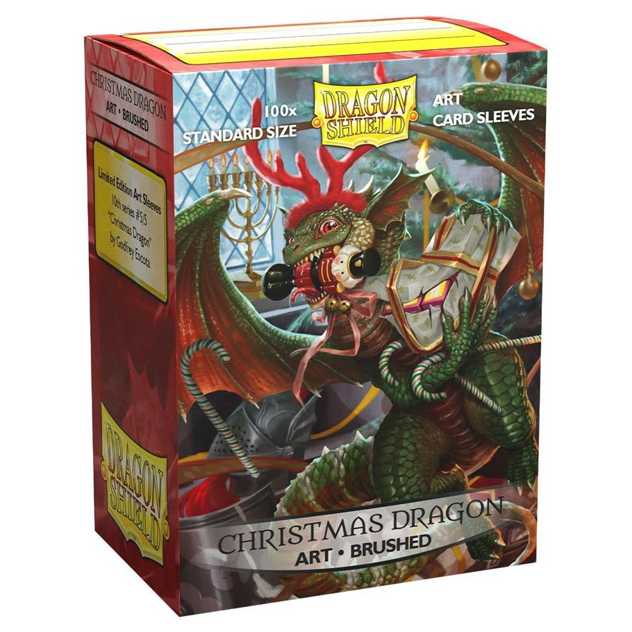 Dragon Shield Brushed Art Sleeves - Christmas Dragon 2020 | Grognard Games