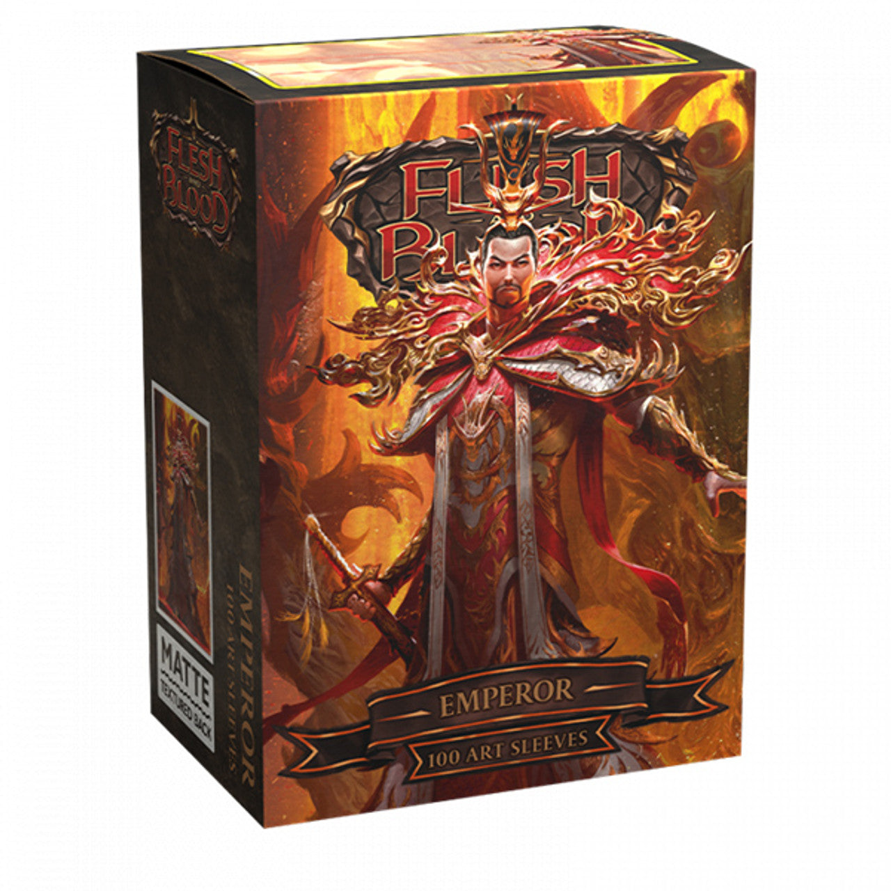 Dragon Shield Matte Art Sleeves - Flesh & Blood - Emperor of Volcor | Grognard Games