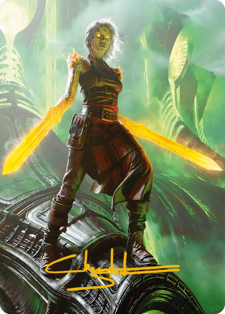 Nahiri, the Unforgiving Art Card (Gold-Stamped Signature) [Phyrexia: All Will Be One Art Series] | Grognard Games