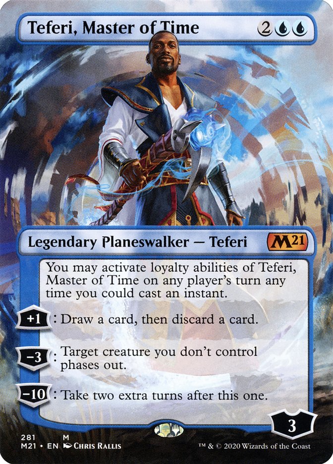 Teferi, Master of Time (Borderless) [Core Set 2021] | Grognard Games