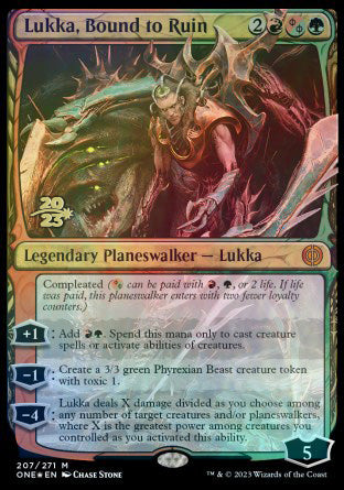 Lukka, Bound to Ruin [Phyrexia: All Will Be One Prerelease Promos] | Grognard Games