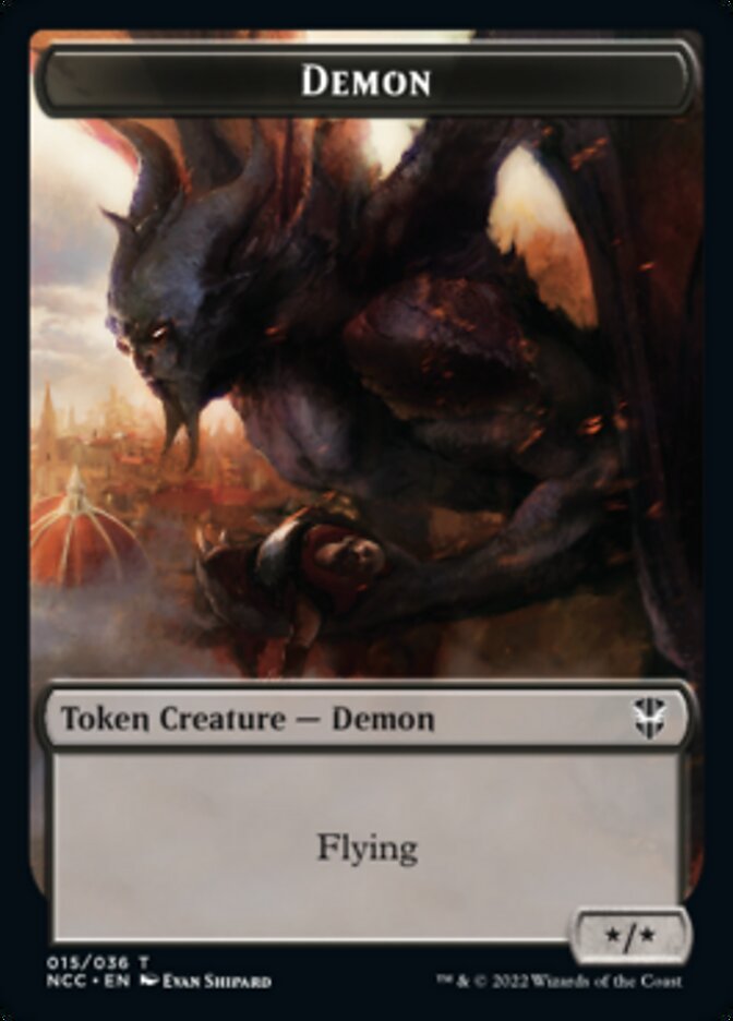 Demon // Copy Double-sided Token [Streets of New Capenna Commander Tokens] | Grognard Games