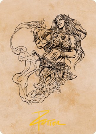 Djinni Windseer (Showcase) Art Card (Gold-Stamped Signature) [Dungeons & Dragons: Adventures in the Forgotten Realms Art Series] | Grognard Games