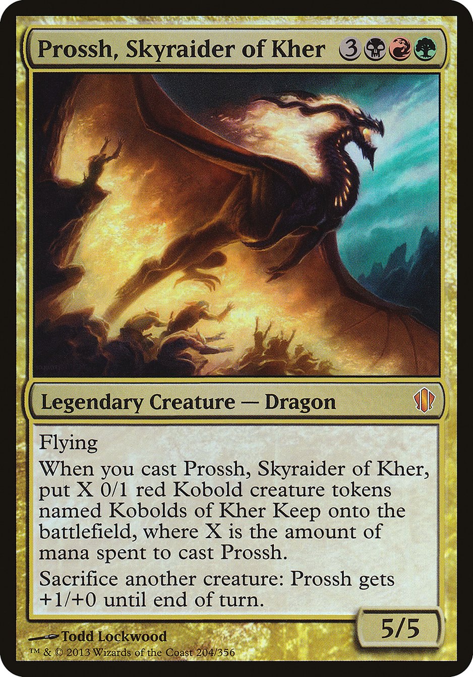 Prossh, Skyraider of Kher (Oversized) [Commander 2013 Oversized] | Grognard Games