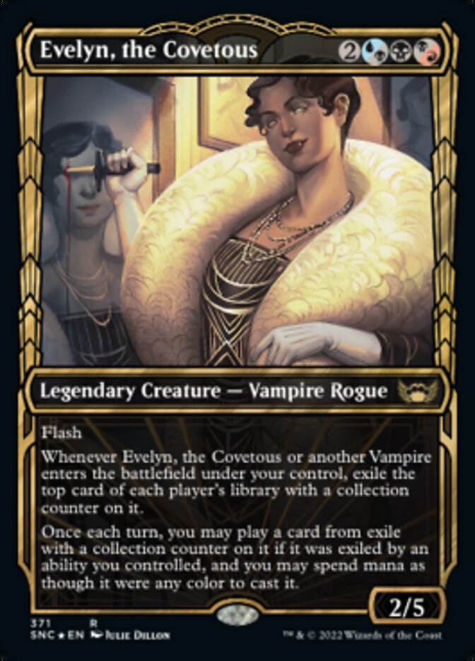 Evelyn, the Covetous (Showcase Golden Age Gilded Foil) [Streets of New Capenna] | Grognard Games