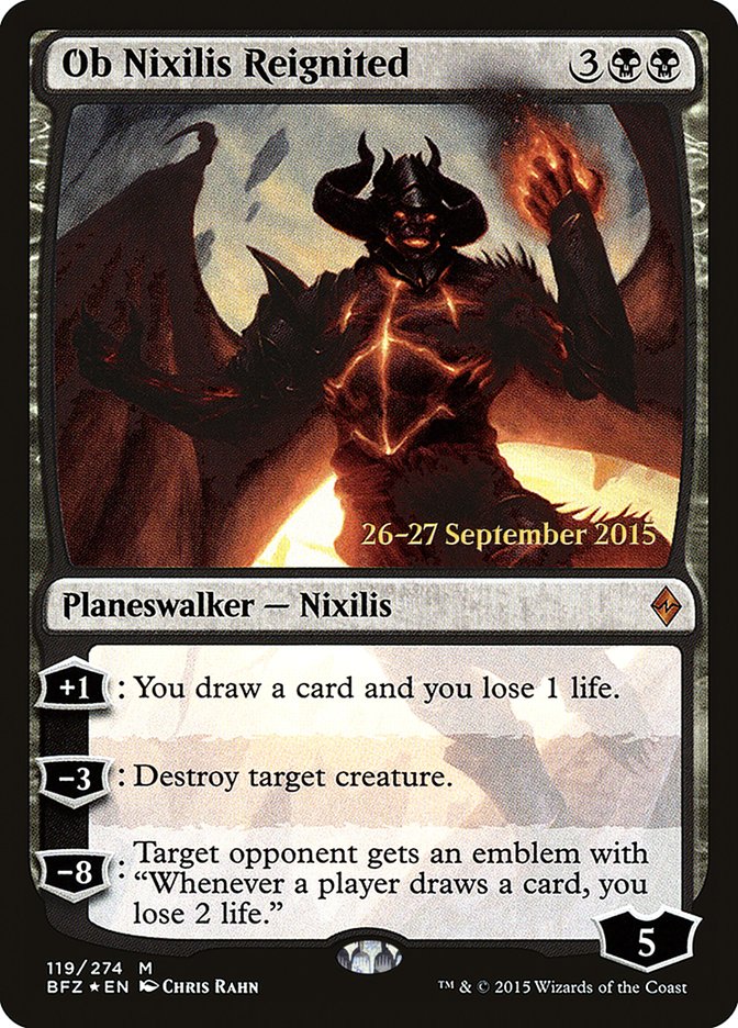 Ob Nixilis Reignited  [Battle for Zendikar Prerelease Promos] | Grognard Games