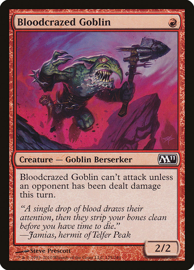 Bloodcrazed Goblin [Magic 2011] | Grognard Games