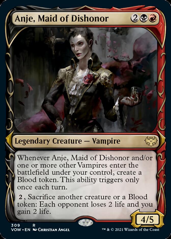 Anje, Maid of Dishonor (Showcase Fang Frame) [Innistrad: Crimson Vow] | Grognard Games