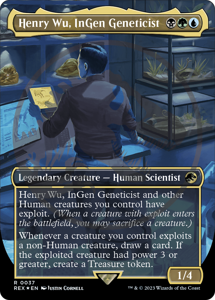 Henry Wu, InGen Geneticist Emblem (Borderless) [Jurassic World Collection Tokens] | Grognard Games