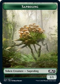 Saproling // Zombie Double-sided Token [Core Set 2021 Tokens] | Grognard Games