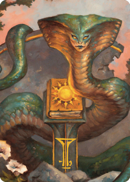 Guardian Naga Art Card (Gold-Stamped Signature) [Commander Legends: Battle for Baldur's Gate Art Series] | Grognard Games