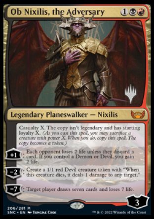 Ob Nixilis, the Adversary (Promo Pack) [Streets of New Capenna Promos] | Grognard Games