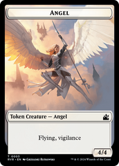 Spirit (0018) // Angel (0003) Double-Sided Token [Ravnica Remastered Tokens] | Grognard Games