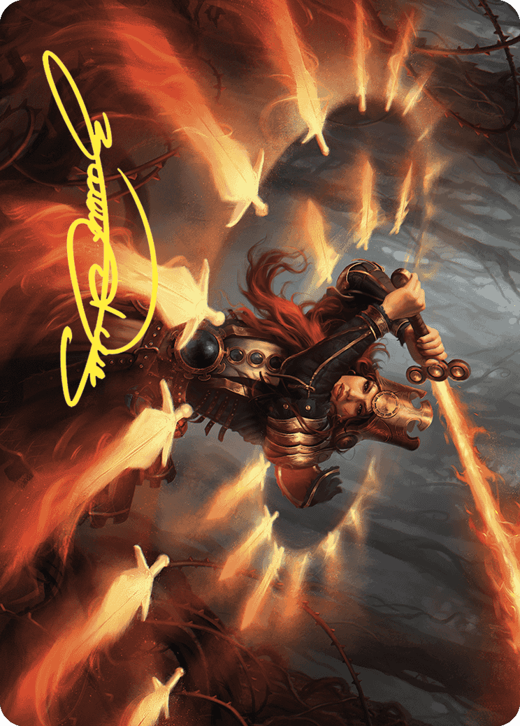 Heartflame Duelist Art Card (Gold-Stamped Signature) [Wilds of Eldraine Art Series] | Grognard Games