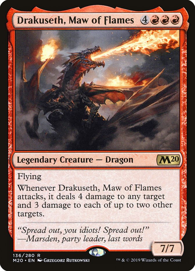 Drakuseth, Maw of Flames [Core Set 2020] | Grognard Games