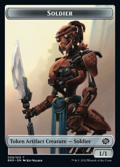 Powerstone // Soldier (009) Double-Sided Token [The Brothers' War Tokens] | Grognard Games