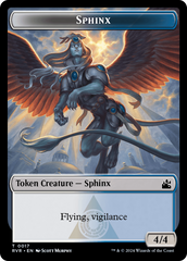 Spirit (0018) // Sphinx Double-Sided Token [Ravnica Remastered Tokens] | Grognard Games