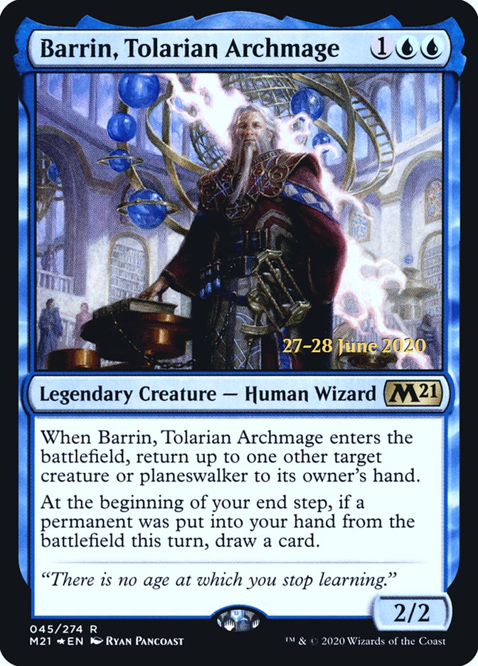 Barrin, Tolarian Archmage  [Core Set 2021 Prerelease Promos] | Grognard Games