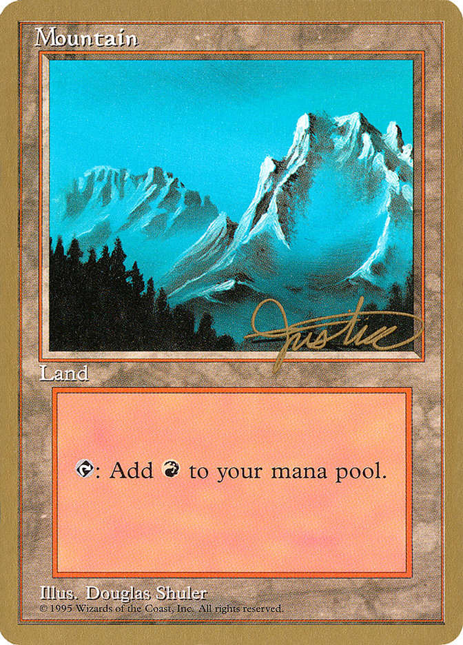 Mountain (mj374) (Mark Justice) [Pro Tour Collector Set] | Grognard Games