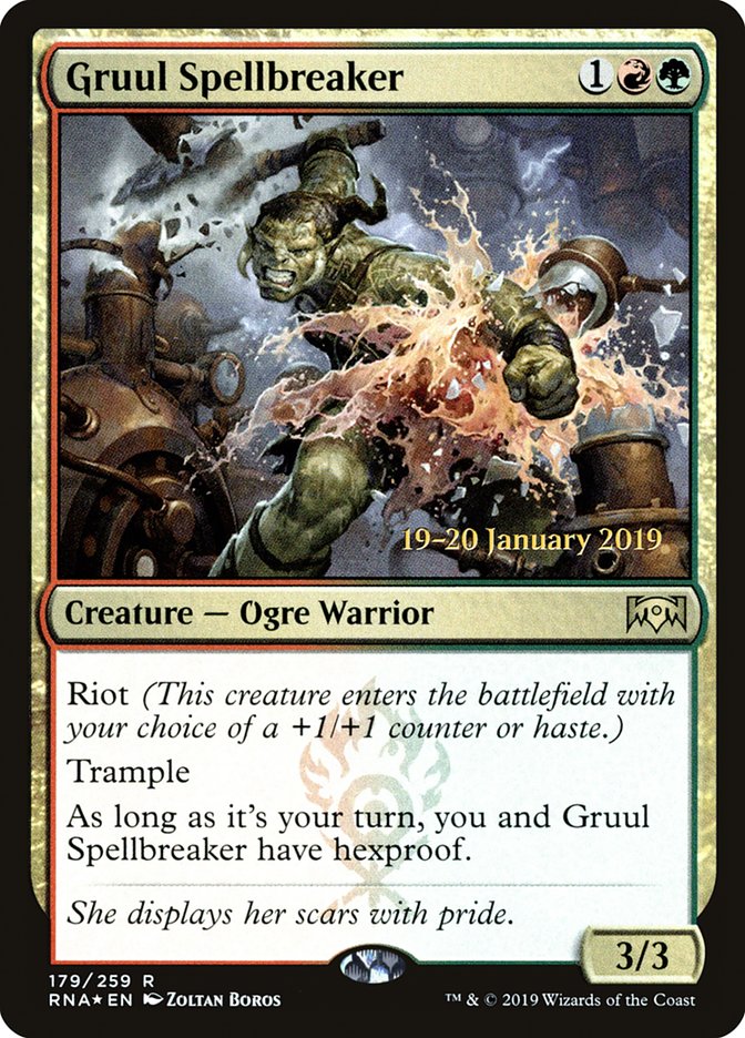 Gruul Spellbreaker [Ravnica Allegiance Prerelease Promos] | Grognard Games