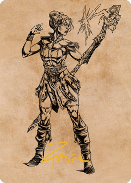 Neera, Wild Mage Art Card (Gold-Stamped Signature) [Commander Legends: Battle for Baldur's Gate Art Series] | Grognard Games