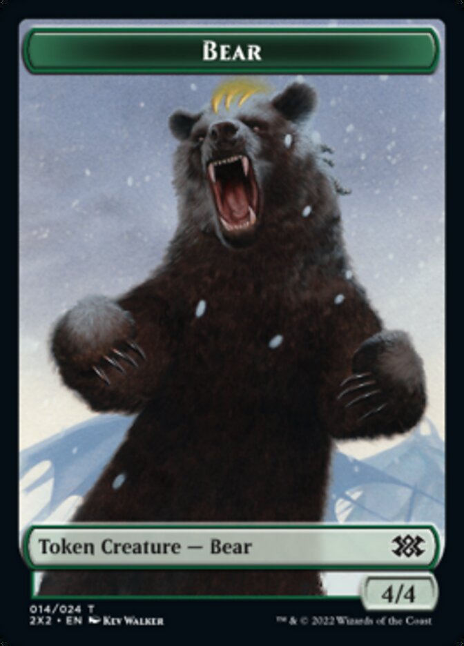 Bear // Phyrexian Golem Double-sided Token [Double Masters 2022 Tokens] | Grognard Games