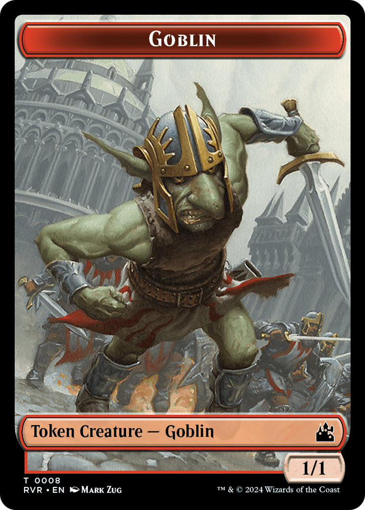 Goblin (0008) // Zombie Double-Sided Token [Ravnica Remastered Tokens] | Grognard Games