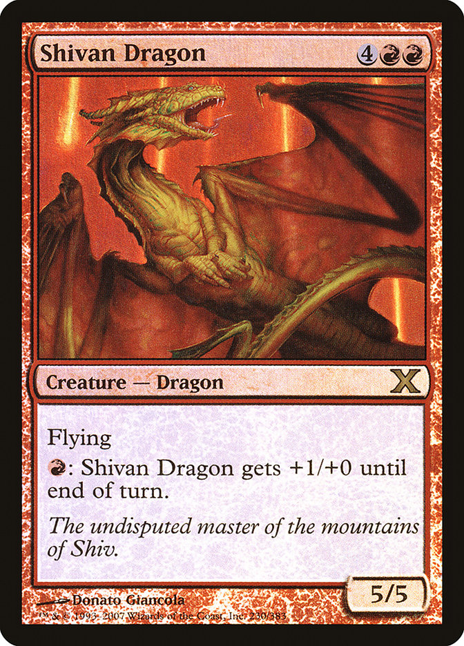 Shivan Dragon (Premium Foil) [Tenth Edition] | Grognard Games