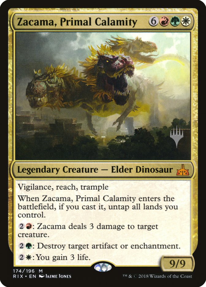 Zacama, Primal Calamity (Promo Pack) [Rivals of Ixalan Promos] | Grognard Games