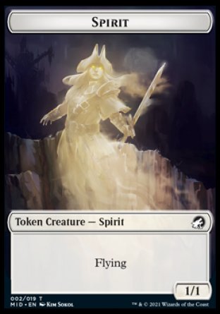 Spirit // Bird Double-sided Token [Innistrad: Midnight Hunt Tokens] | Grognard Games