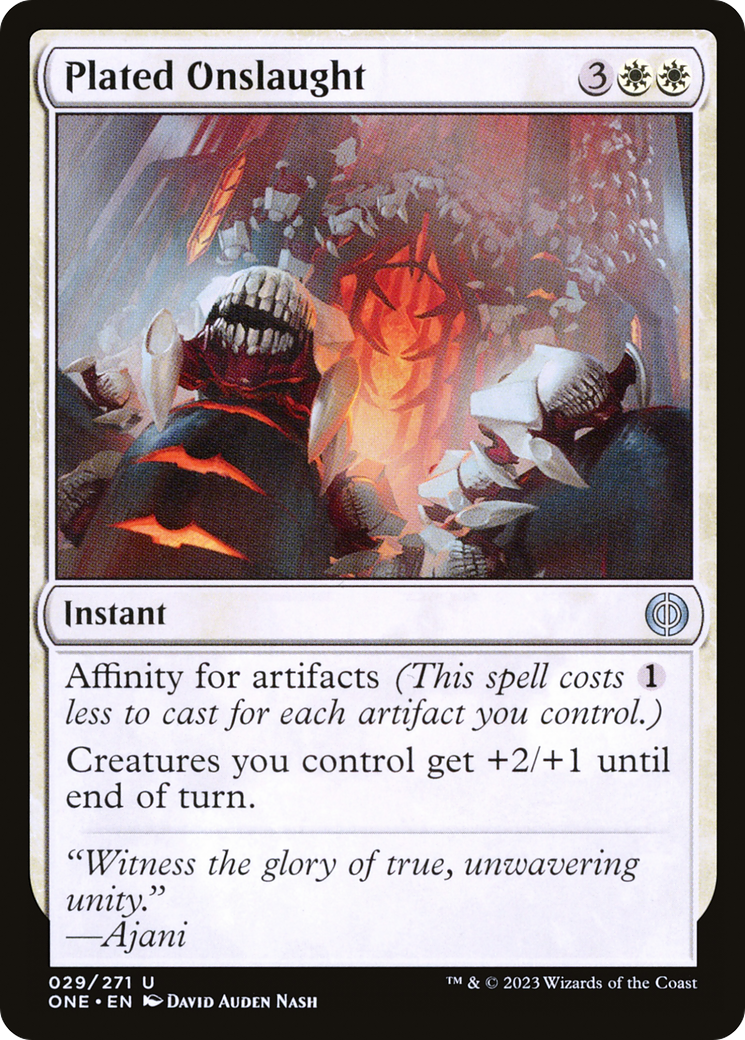 Plated Onslaught [Phyrexia: All Will Be One] | Grognard Games