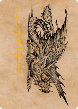 Ancient Brass Dragon Art Card (49) (Gold-Stamped Signature) [Commander Legends: Battle for Baldur's Gate Art Series] | Grognard Games